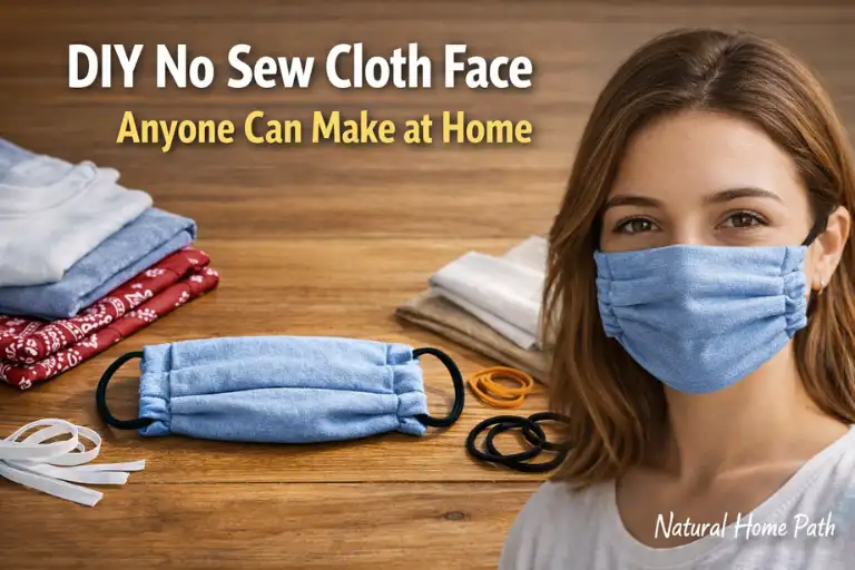 DIY No Sew Cloth Face Mask Anyone Can Make at Home