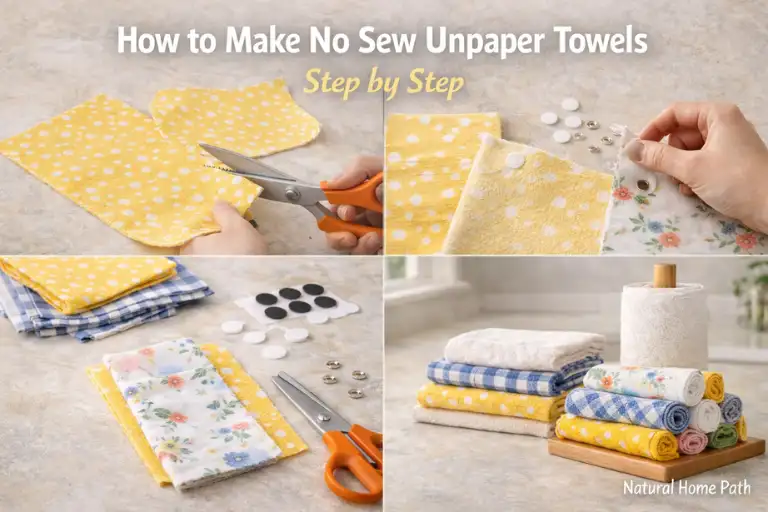 How to Make No Sew Unpaper Towels Step by Step