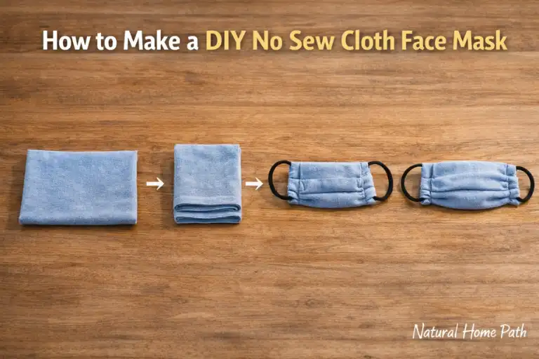 DIY No Sew Cloth Face Mask Anyone Can Make at Home
