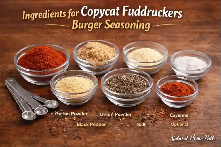 Ingredients for Copycat Fuddruckers Burger Seasoning