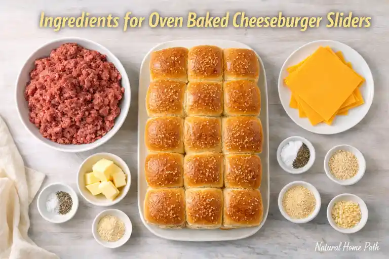 Ingredients for Oven Baked Cheeseburger Sliders
