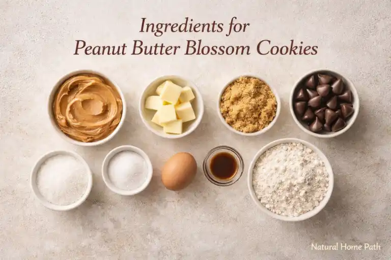 Ingredients for Peanut Butter Blossom Cookies