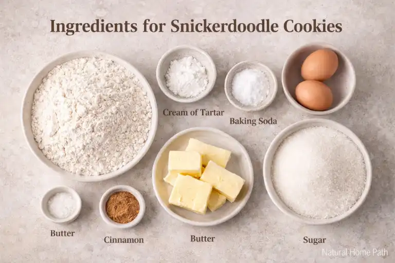 Ingredients for Snickerdoodle Cookies