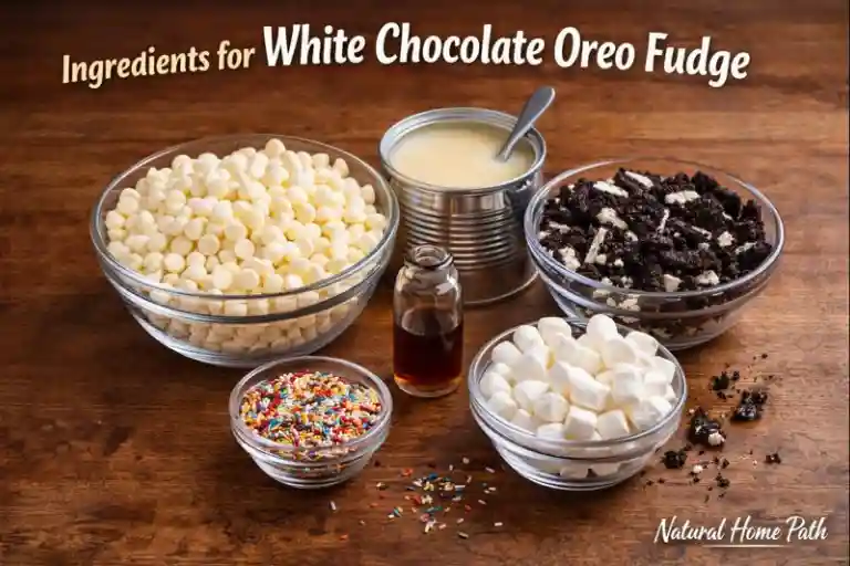 Ingredients for White Chocolate Oreo Fudge