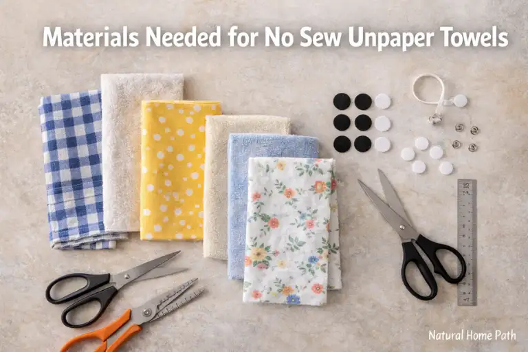 Materials Needed for No Sew Unpaper Towels