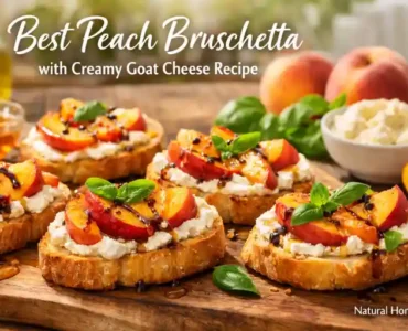 Best Peach Bruschetta with Creamy Goat Cheese Recipe