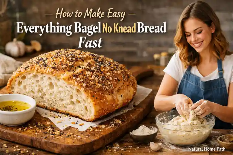 How to Make Easy Everything Bagel No Knead Bread Fast