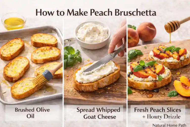 How to Make Peach Bruschetta