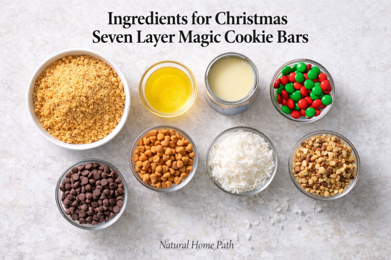 Ingredients for Christmas Seven Layer Magic Cookie Bars