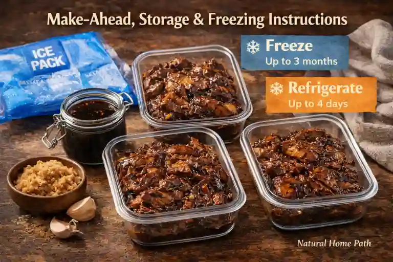Make-Ahead, Storage & Freezing Instructions