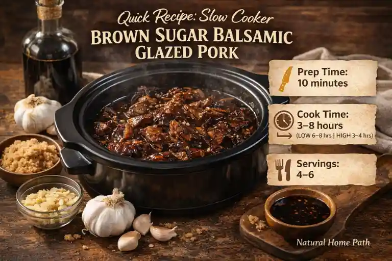 Quick Recipe_ Slow Cooker Brown Sugar Balsamic Glazed Pork