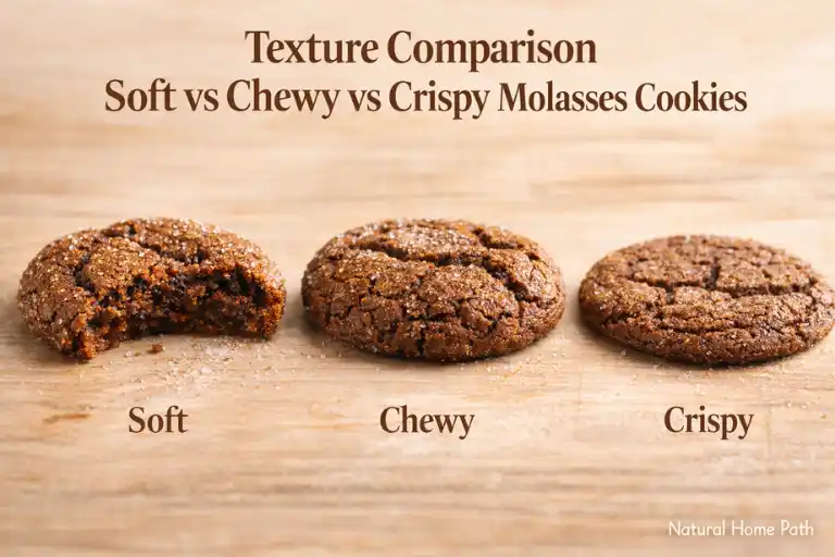 Texture Comparison Soft vs Chewy vs Crispy Molasses Cookies