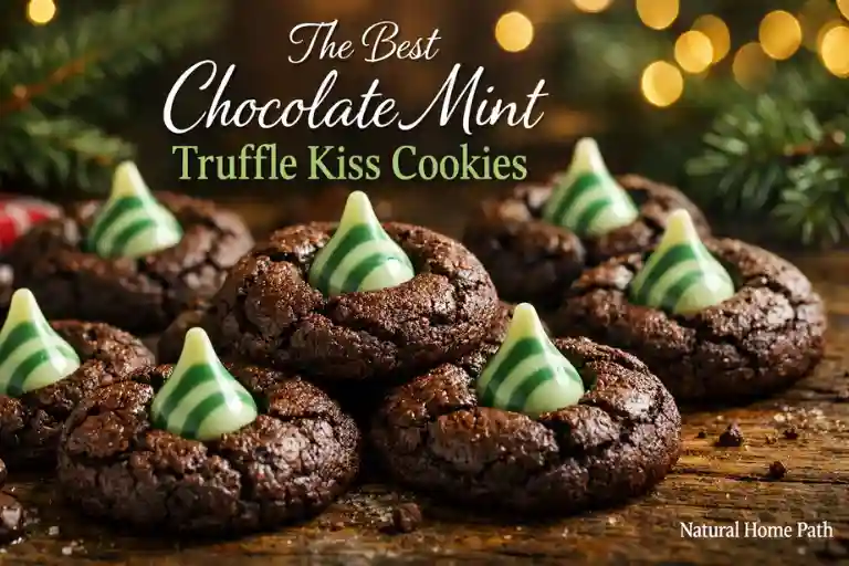 The Best Chocolate Mint Truffle Kiss Cookies