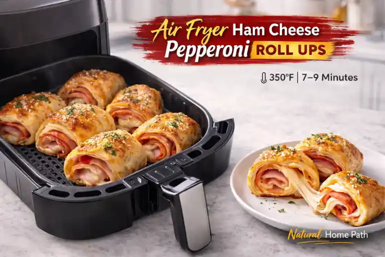 Air Fryer Ham Cheese Pepperoni Roll Ups