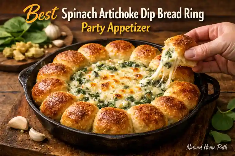 Best Spinach Artichoke Dip Bread Ring Party Appetizer