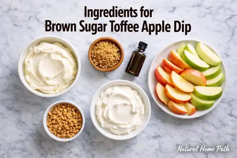 Ingredients for Brown Sugar Toffee Apple Dip