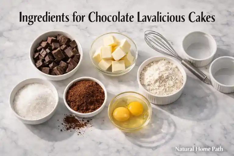 Ingredients for Chocolate Lavalicious Cakes