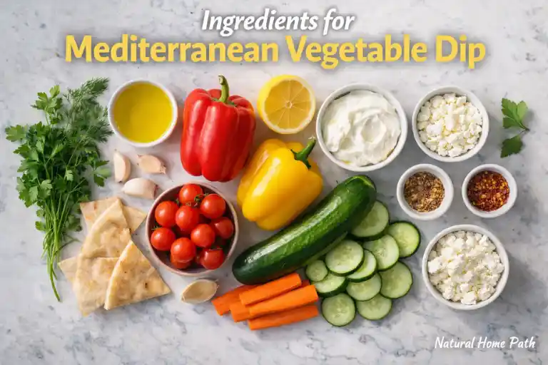 Ingredients for Mediterranean Vegetable Dip