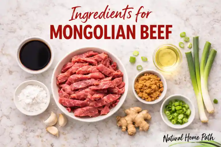 Ingredients for Mongolian Beef