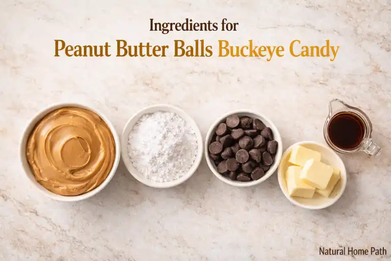 Ingredients for Peanut Butter Balls Buckeye Candy