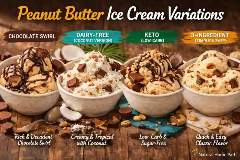 Peanut Butter Ice Cream Variations