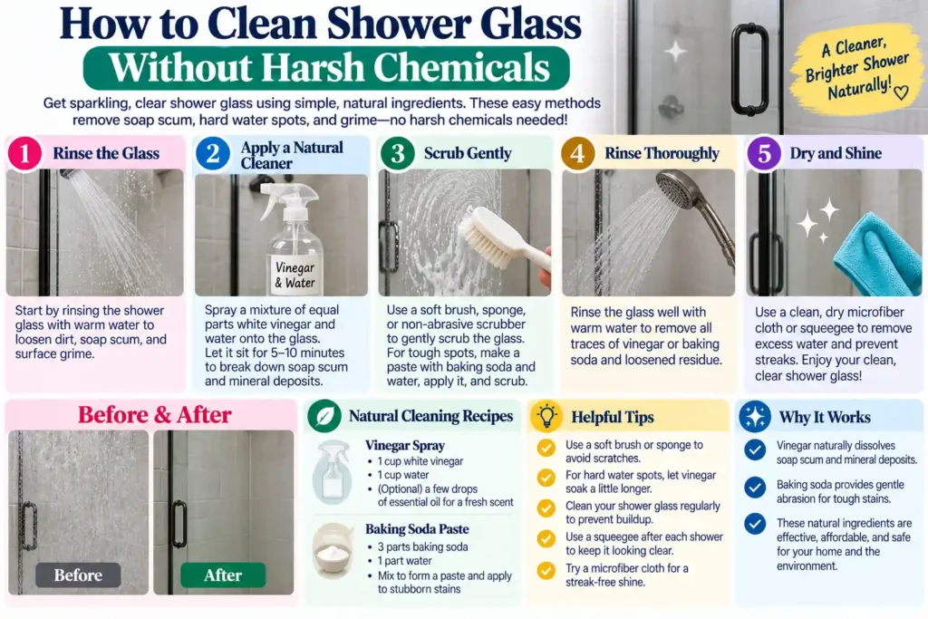 How to Clean Shower Glass Without Harsh Chemicals