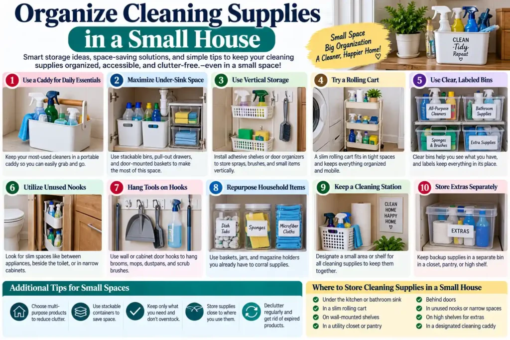 How to Organize Cleaning Supplies in a Small House