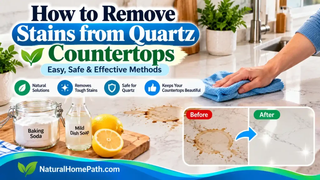 how to remove stains from quartz countertops